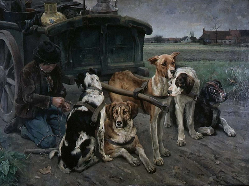 1855-Karl Uchermann - Squadra cinofila fiamminga (1880)
